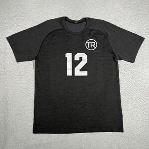 Lululemon Shirt Mens Large Black Metal Vent Pullover Stretch Casual Gym Workout